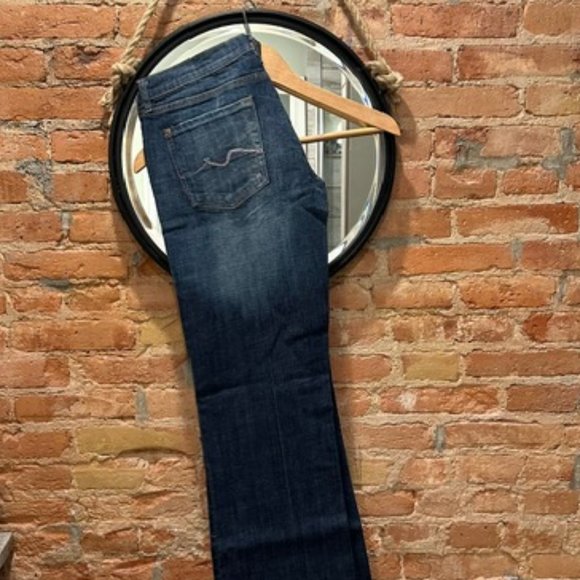 7 For All Mankind Bootcut Jeans, 28 Pink Bling Seven C831 (New-Never Worn) - Picture 1 of 12